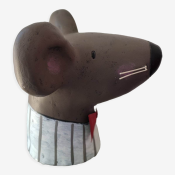 Tête de souris en plâtre signe baden collection allemagne