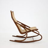 1960s Antonin Suman Bentwood Rocking Chair, Czechoslovakia