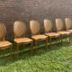 Set of 6 Louis XVI style cane medallion chairs