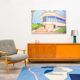 Walnut sideboard with sliding doors, 1950s, design Georg Satink