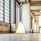 Vintage XL glass pendant light / cone / Renato Tosi for Leucos