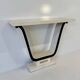 Italian Art Deco Parchment, Brass, Black Console, In the style of Borsani,