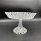 Antique crystal compote, model "Alternating Ridges", late 19th century.