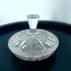 Cut Glass Bonbonnière / Geometric Floral Crystal Decor