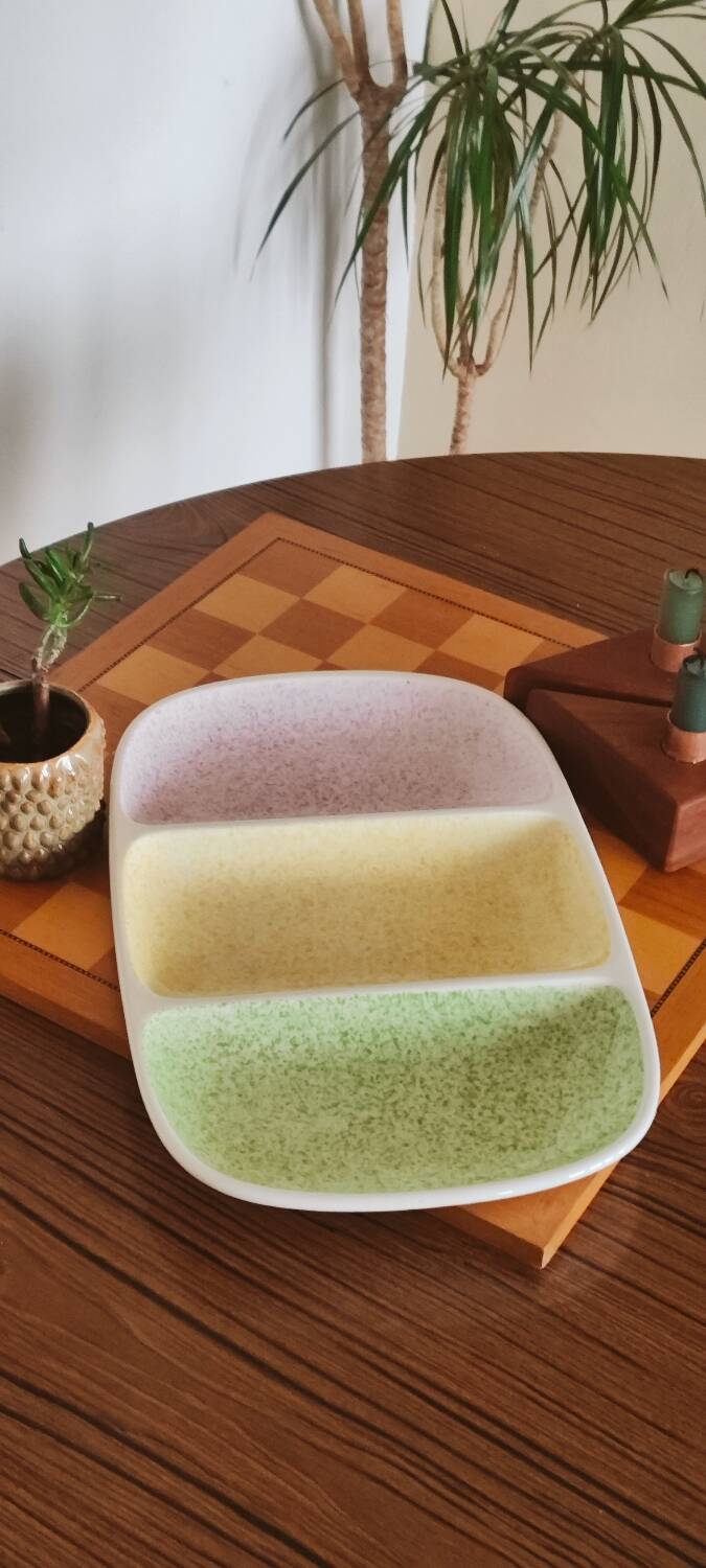 Large ceramic aperitif platter in vibrant colours Gien Vintage