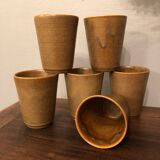 Set of 6 sandstone cups