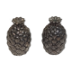 Salt and pepper pineapple silver metal