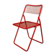 Red metal chair Ted Net Ikea vintage by Niels Gammelgaard