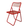 Red metal chair Ted Net Ikea vintage by Niels Gammelgaard