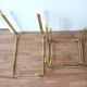 Vintage 1970 gold metal nesting tables.