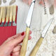 12 vintage knives NOGENT Bakélite imitation ivory