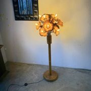 Lampadaire en orme motifs « fleurs », années 70