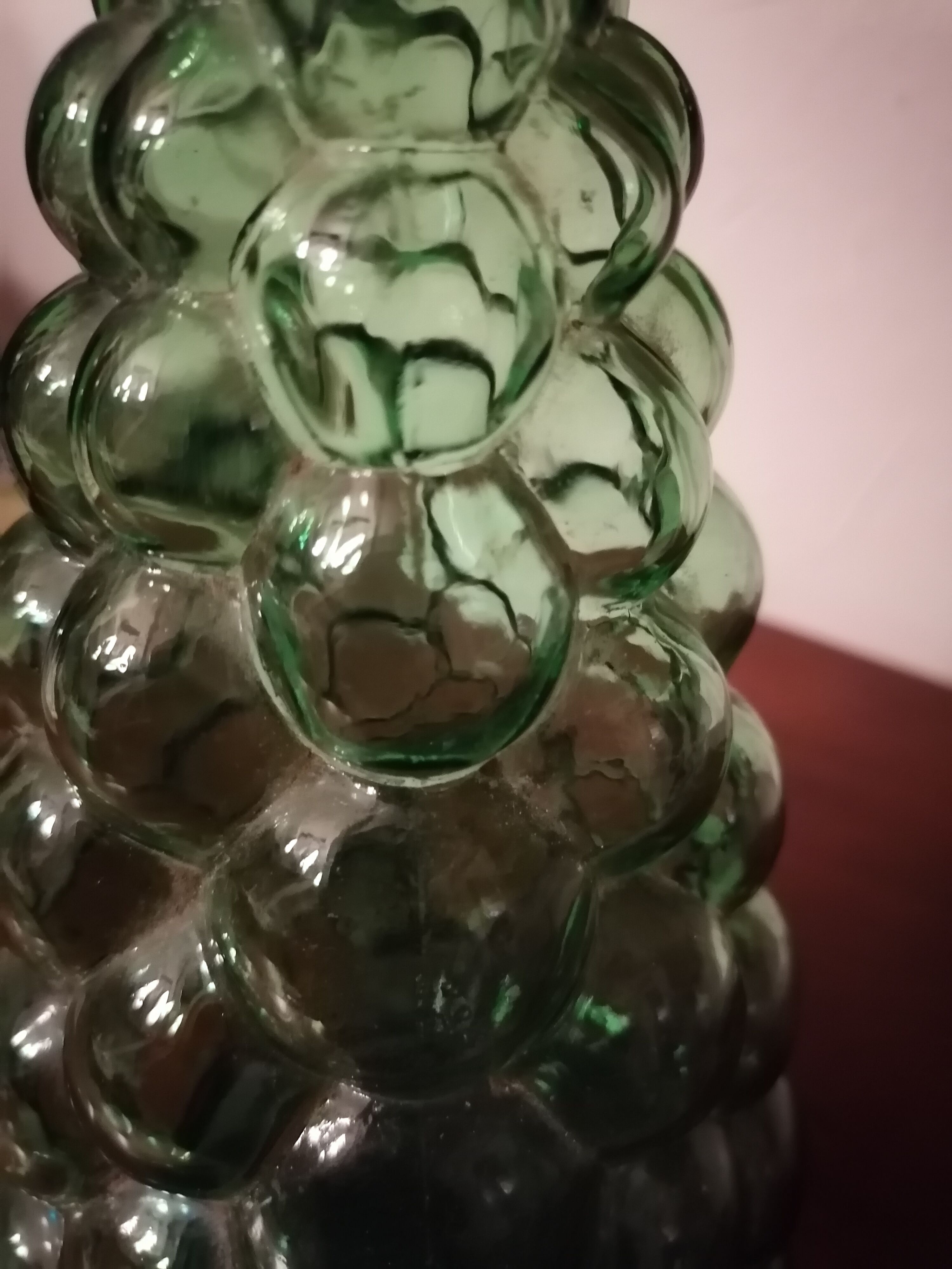 Carafe bottle glass bubble empoli italy