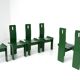 Set of 6 Green Diago Chairs by Edoardo Landi for Nikol, 1970s