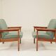 Pair of mint green armchairs from the 1970s.