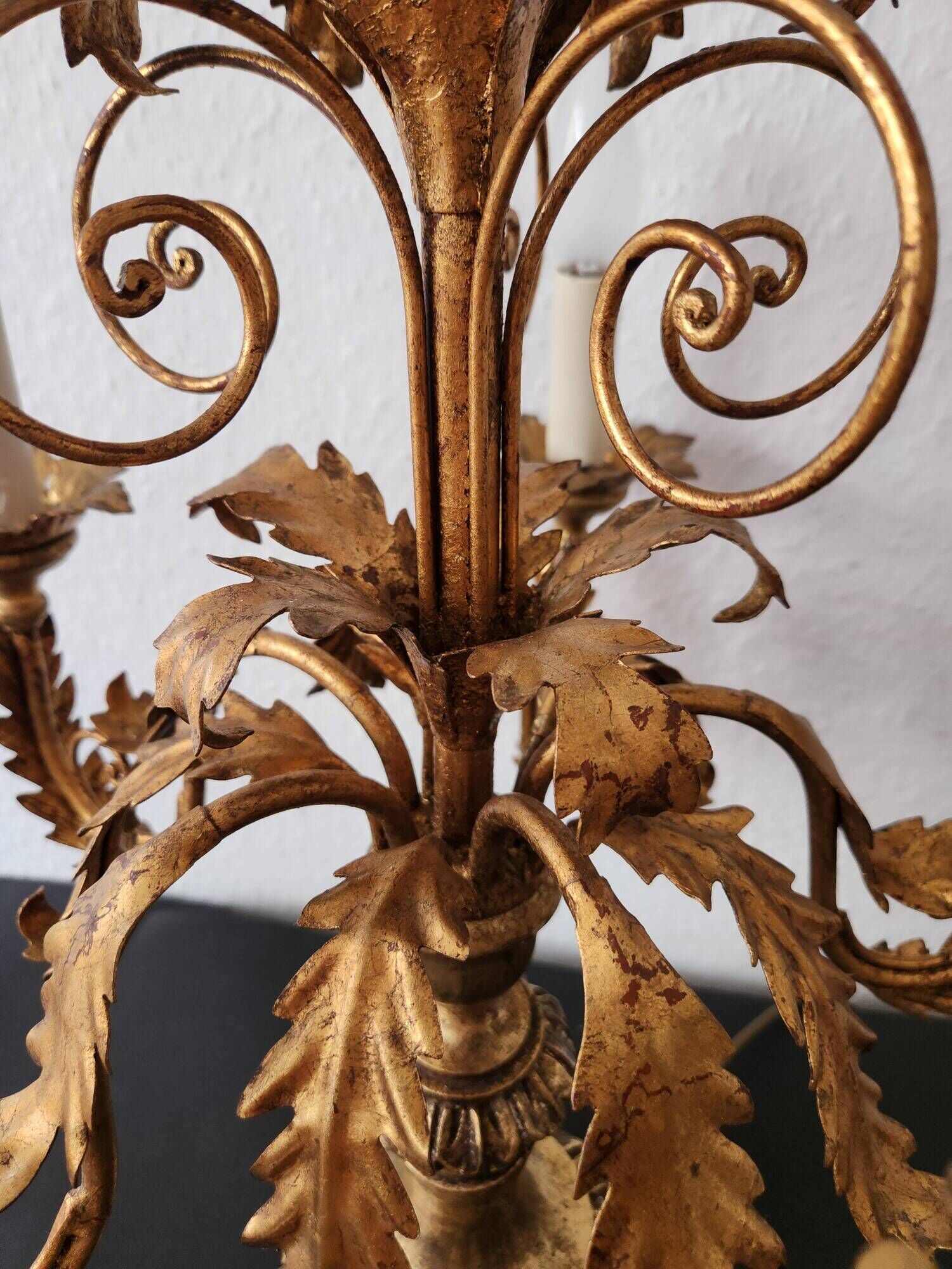 Antique gilded hand-forged hand-carved Florentine Louis XV, Italy
