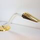Vintage Cobra Desk Lamp in Brass and Acrylic from Grupo Mci, 1970