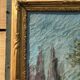 Trumeau mirror painting scene gallant gilded wood