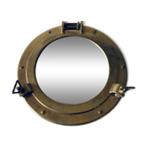 Miroir hublot en laiton doré
