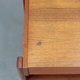 1960s Danish Teak Sewing Cart or Side Table