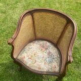 Fauteuil en cannage style Louis 15