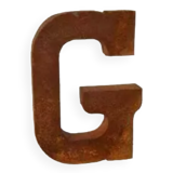 Industrial letter "g" in iron