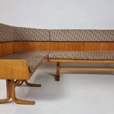 Corner sofa & 2 chairs by Ludvik Volak for Drevopodnik Holesov, 1960s