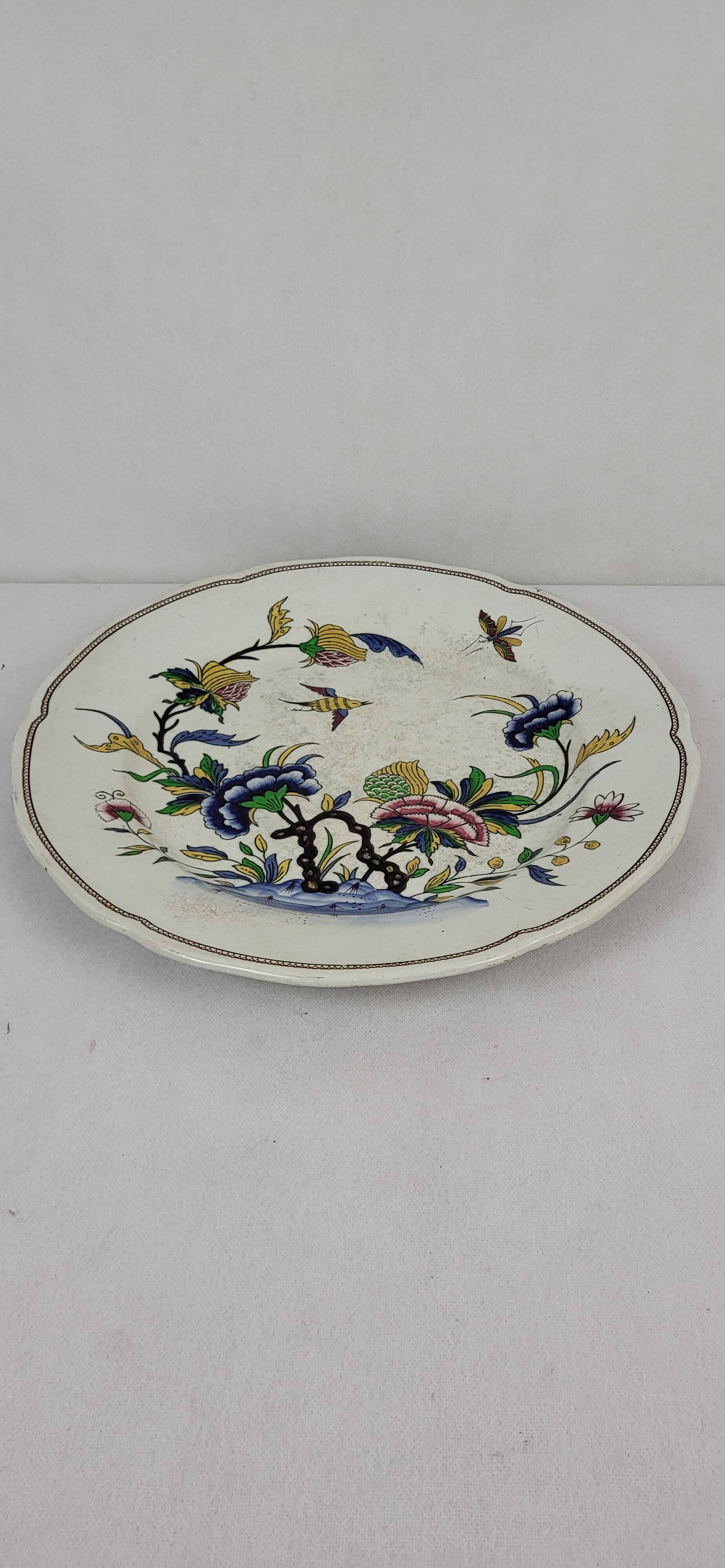 Sarreguemines earthenware dish, Rouen model