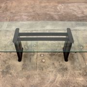 Tito Agnoli for Matteo Grassi leather dining table and six chairs