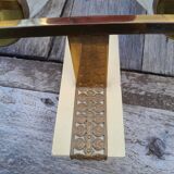 Pair of vintage wall lights from the 50s and 60s in brass glass