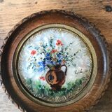 Miniature flower paintings