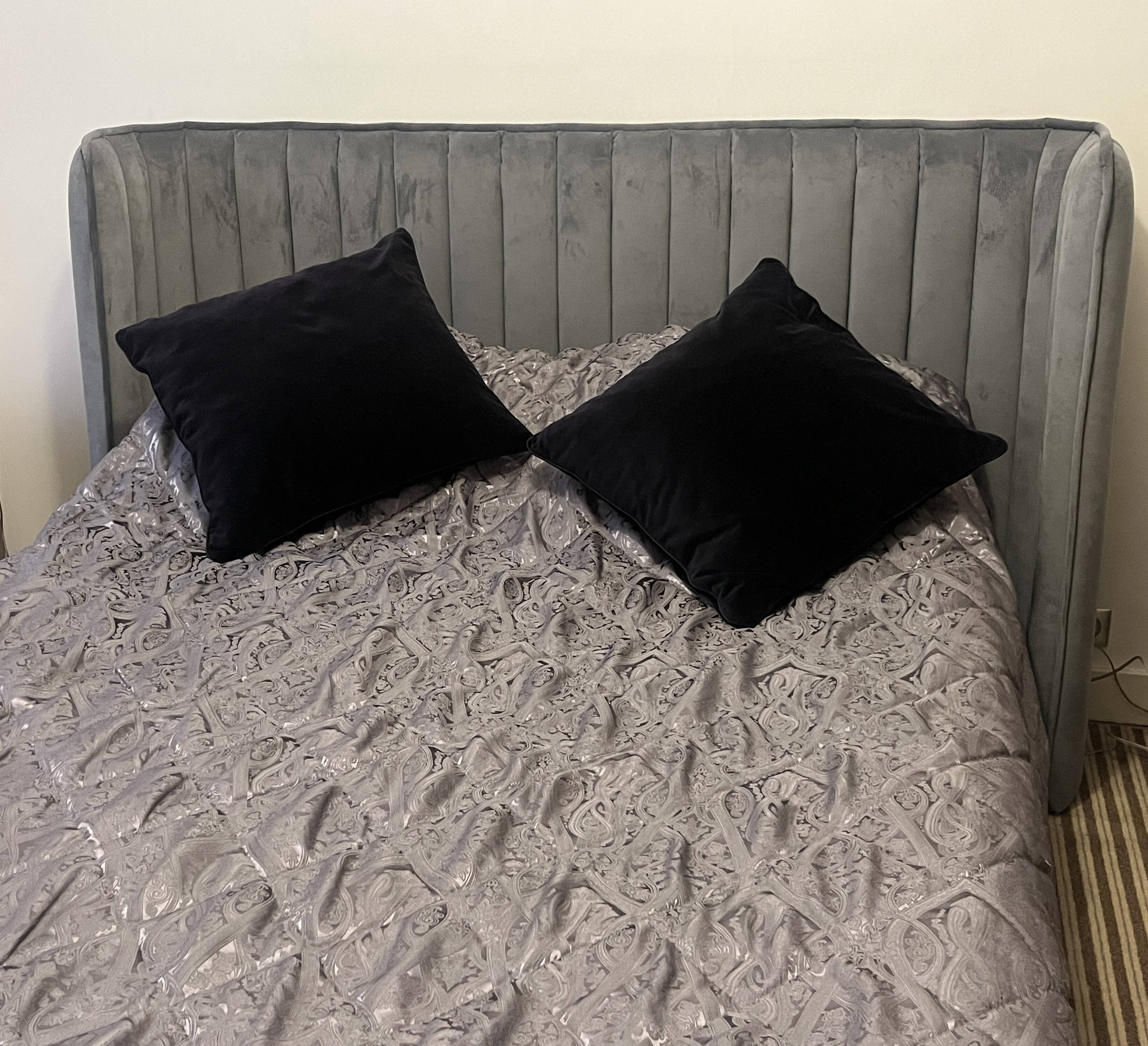 Habitat grey boudoir headboard 244 x 120 cm