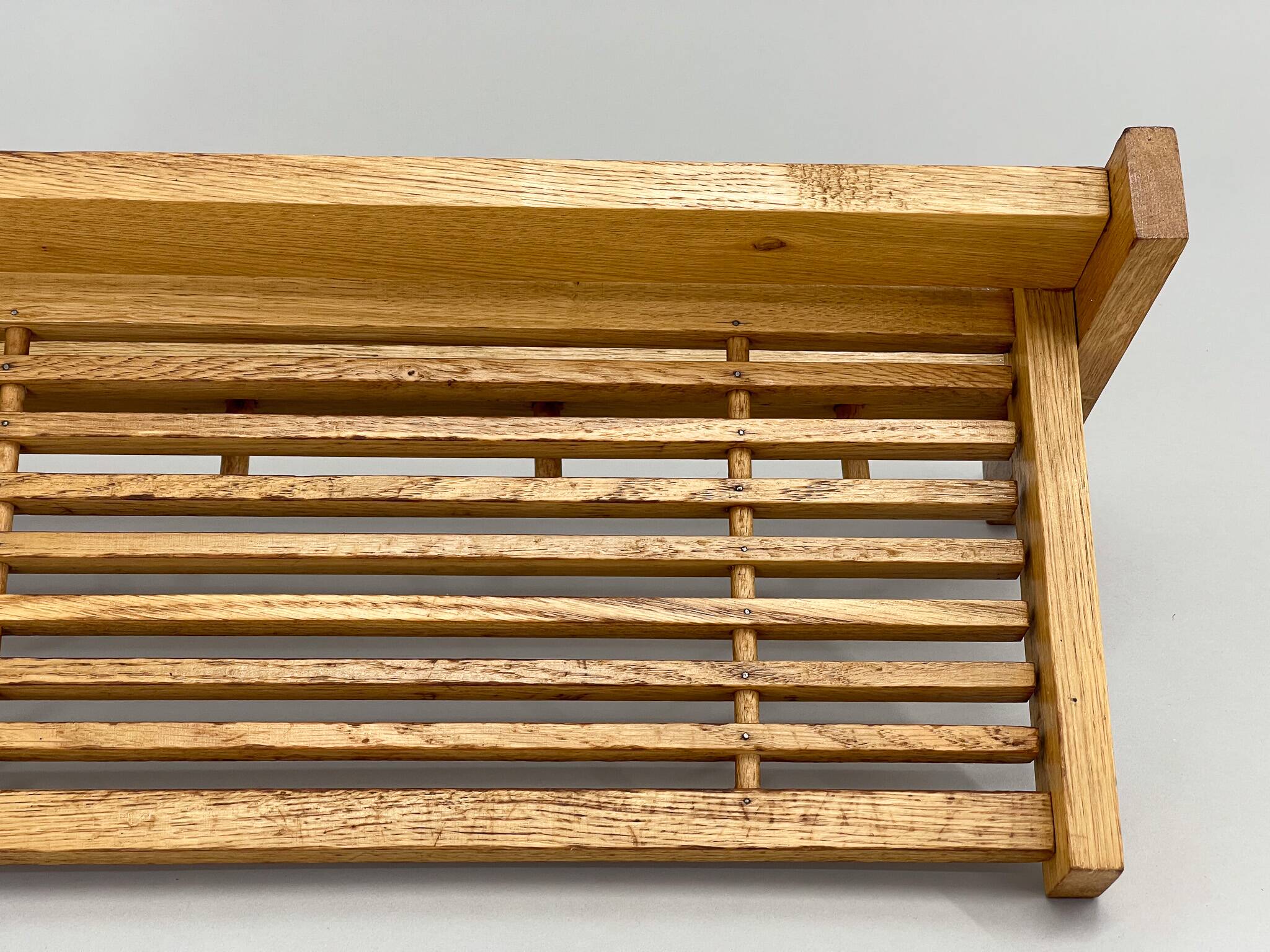 Mid-century Coat Hanger with Folding Shelf, Czechoslovakia