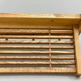 Mid-century Coat Hanger with Folding Shelf, Czechoslovakia