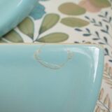 Set of 2 blue porcelain shelves, Porcher 1960