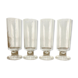 4 vintage champagne flutes