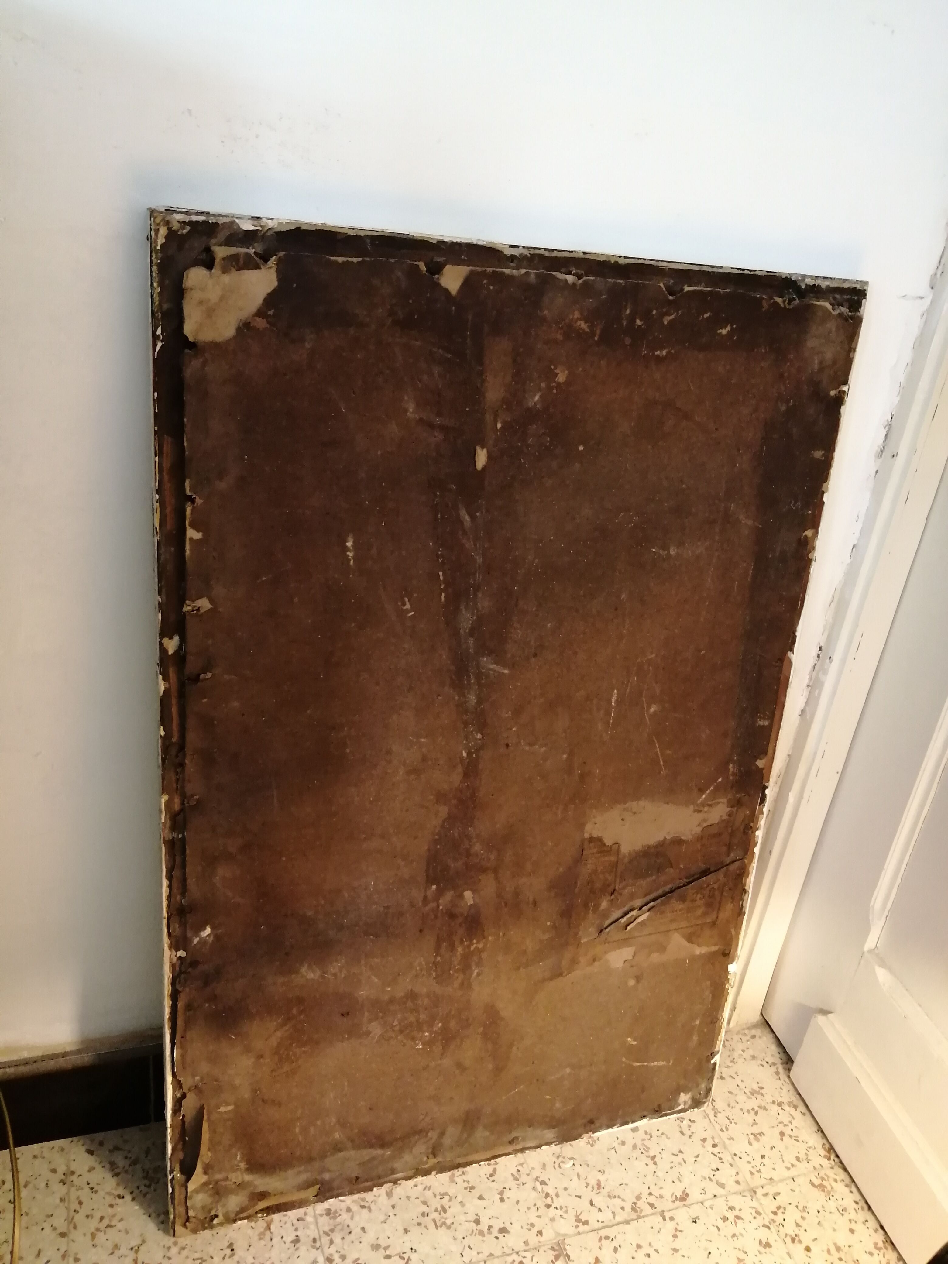 Vintage wood mercury mirror