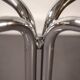 Round dining table in smoked glass and chrome-plated steel, Italy, 1970