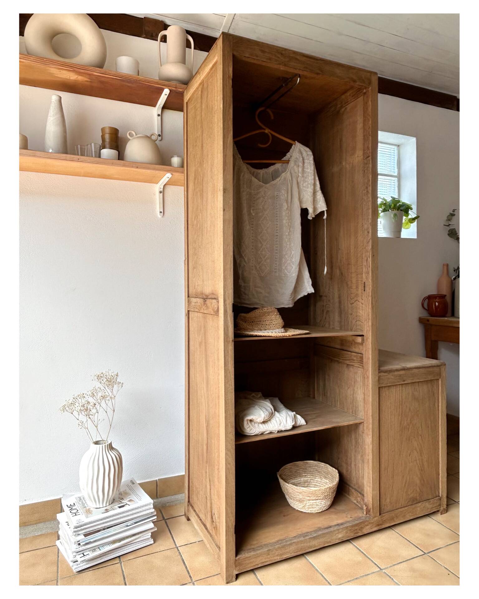 Asymmetrical Parisian wardrobe