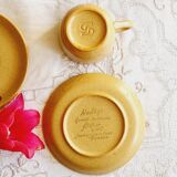 Set of 6 cups and 6 under cups in Sarreguemines sandstone
