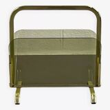 Brass and glass magazine rack