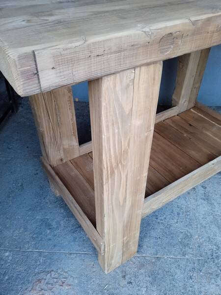 Workbench 119cm old solid wood