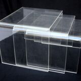 Pull-out coffee tables 1970 in plexiglass