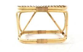 Rattan Footstool - mid century modern - japandi