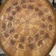 Vintage oval coffee table "Herbier" ceramic 70s