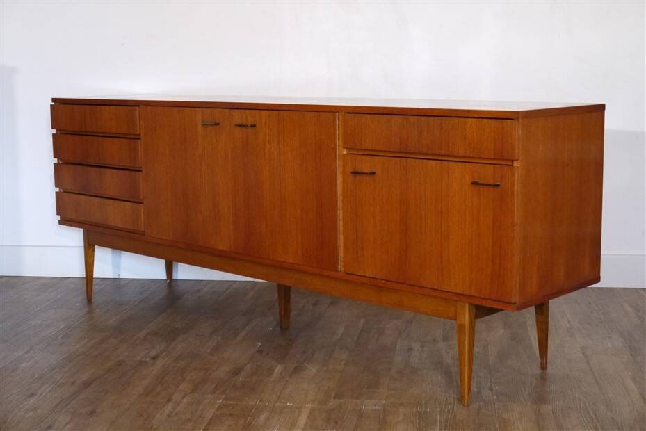 Vintage Scandinavian teak sideboard from the 1960s
