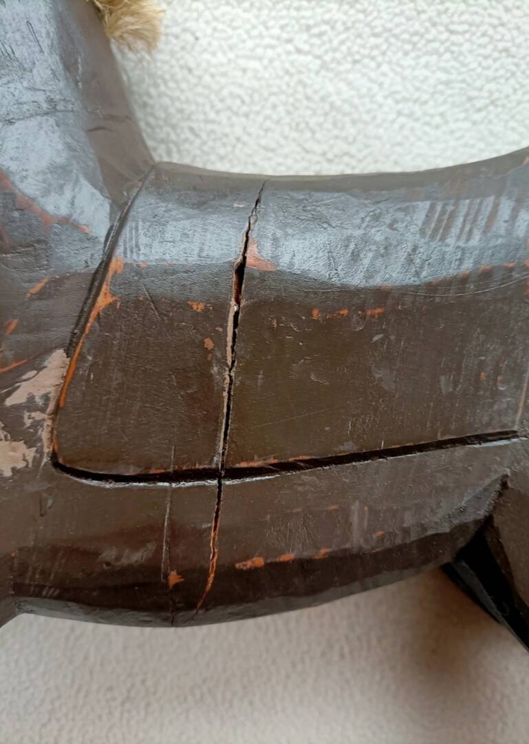 Retro wooden rocking horse