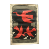 Affiche Georges Braque litho offset 1956 - Trois oiseaux rouges -