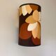 Vintage 70s printed flower wall lamp - Mid Century fabric