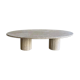 Calypso oval coffee table - natural travertine